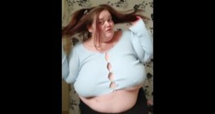 BBW Dancing to Music while Trying on Clothes