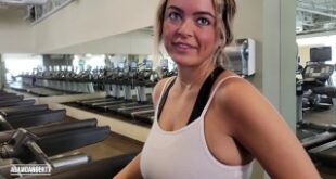 Real Amateur college girl at the gym takes me to her car to fuck in public