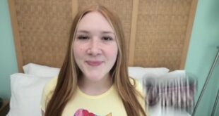 Redheaded teen with freckles and red pubic hair sucks cock