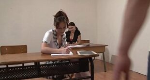 The teacher and the naughty students fuck