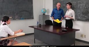 Threesome With Teacher and His Hot