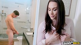 BANGBROS - Stepmom Chanel Preston Catches Jerking Off In Bathroom