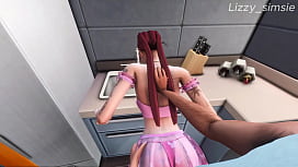 Stepfather fucks and cum on rebellious stepdaughter - sims 4