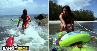 BANGBROS - Charlie Mac Gets Into Hot Water, Lifeguard Valerie Kay Saves The Day