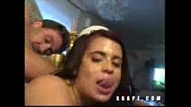 Hot latin chick gets double penetrated