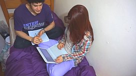 I fucked my college mate while studying