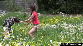 Outdoor fuck by teen couple